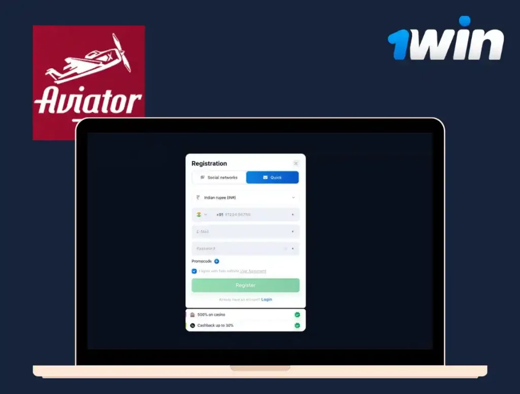 1win aviator registration